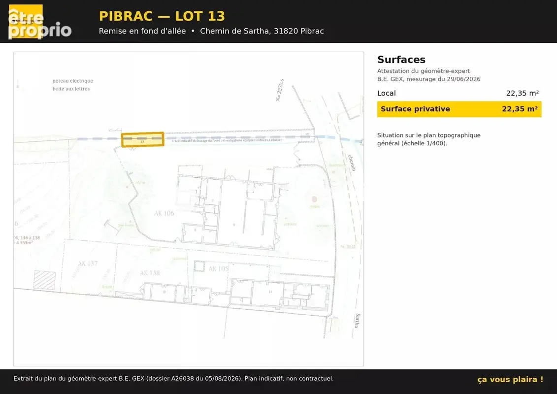 Remise 22m2 pibrac centre, local de rangement ou atelier, double porte, à 200m de la gare etc ... - photo 12