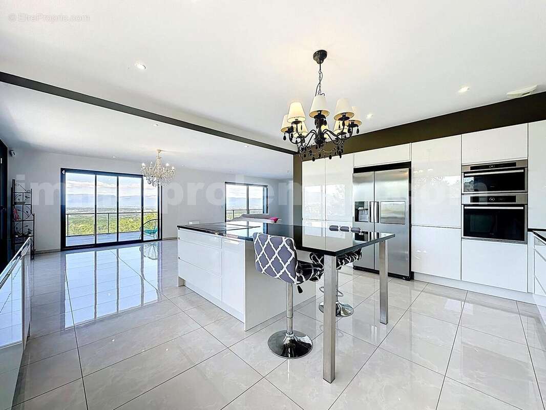 Magnifique_maison_architeque_individuelle_cranves_sales_calme_frontiere_suisse_geneve_proche_ecole_bus_ceva_piscine_ terrain_salon_sejour_cuisine - Maison à CRANVES-SALES