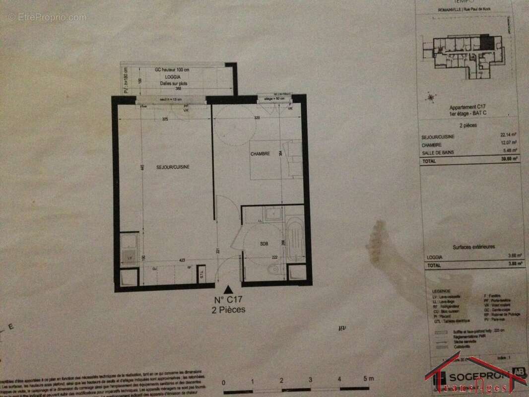 Plan Appartement - Appartement à ROMAINVILLE