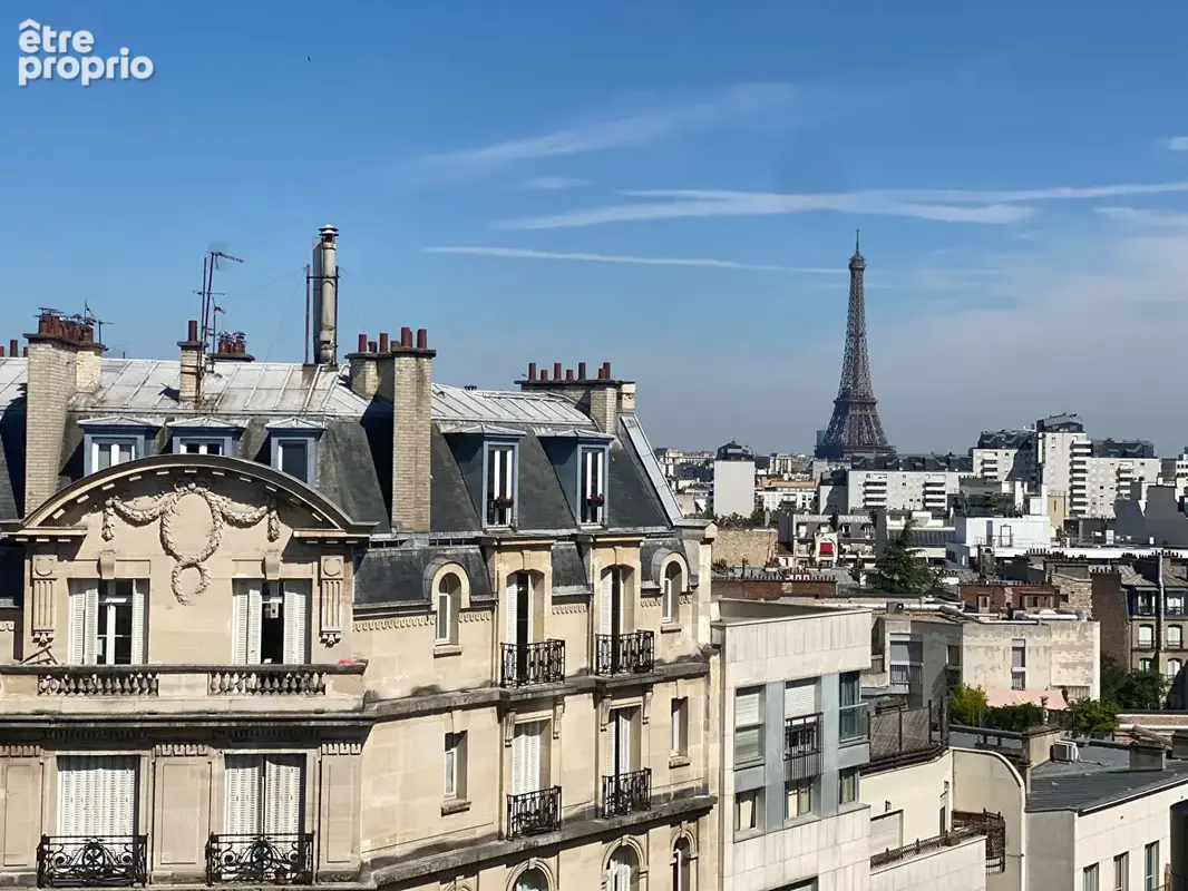 75015 - mairie -  2 pieces - 47.05 m² + parking & cave - vue tour eiffel - photo 5