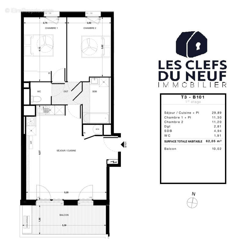 Appartement à QUINT-FONSEGRIVES