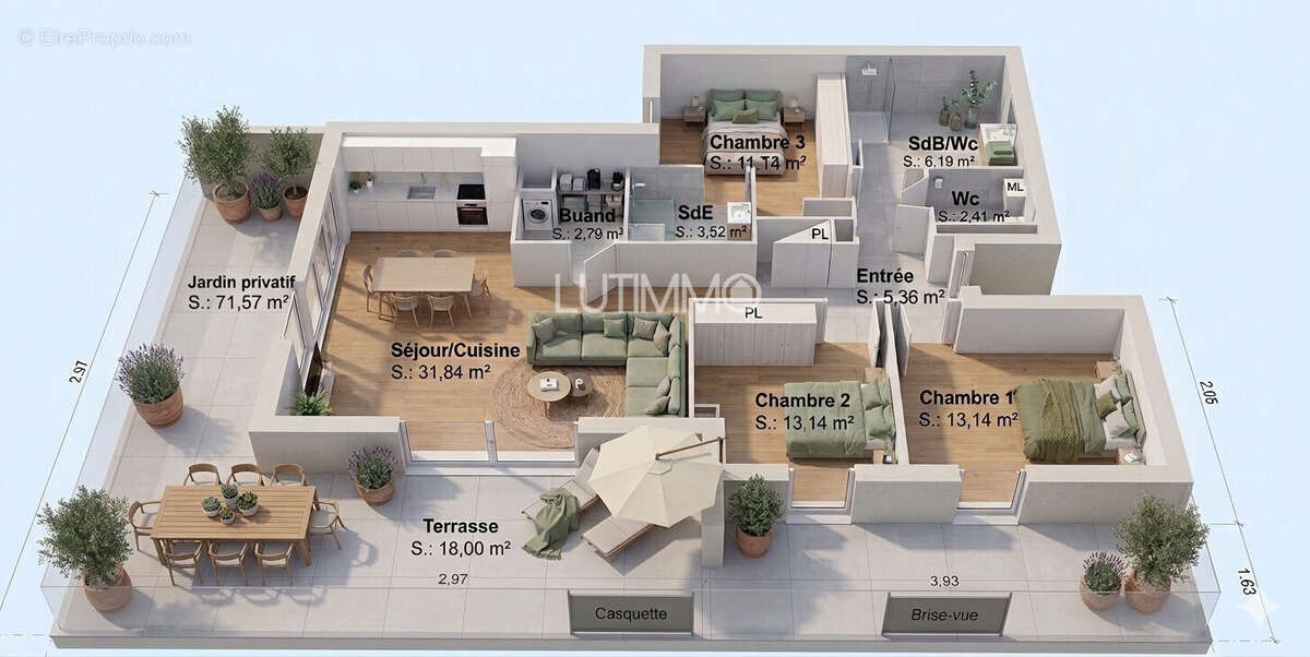 Appartement à BEBLENHEIM