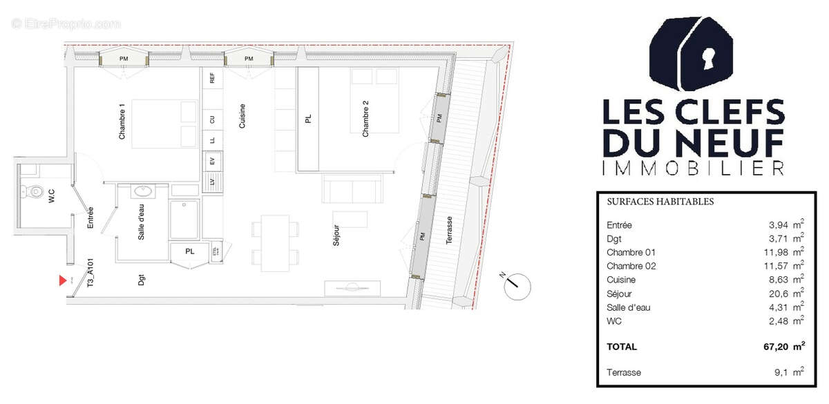 Appartement à TOULOUSE