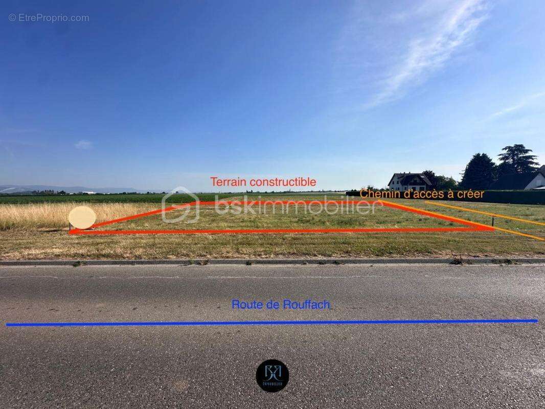 Terrain constructible de 6 ares – Vue dégagée sur les Vosges - Oberhergheim - photo 2