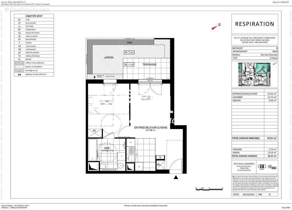 Appartement à RUEIL-MALMAISON