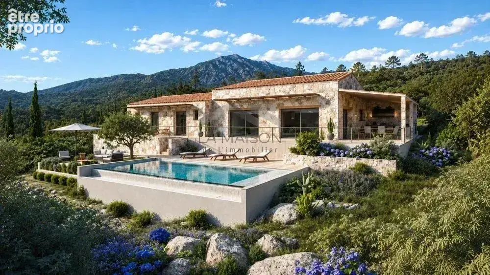 Villa type bergerie en pierre avec piscine - vue mer - photo 4