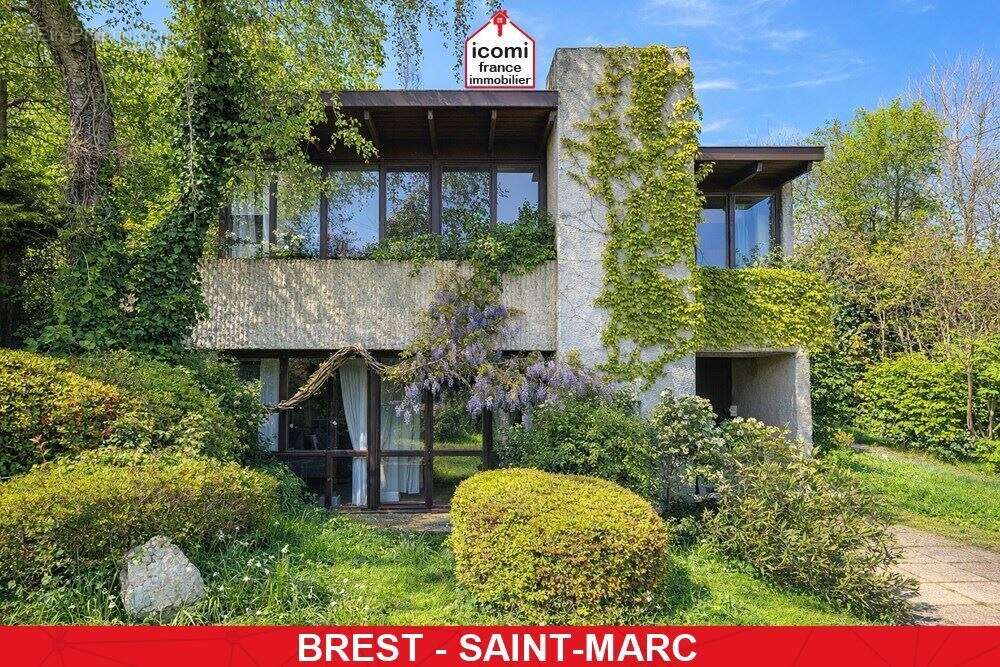 Finistere - brest (29200) - a vendre - propriete d'architecte de 150m² sur +700m² de terrain - 5 chambres - structure beton banc - photo 1