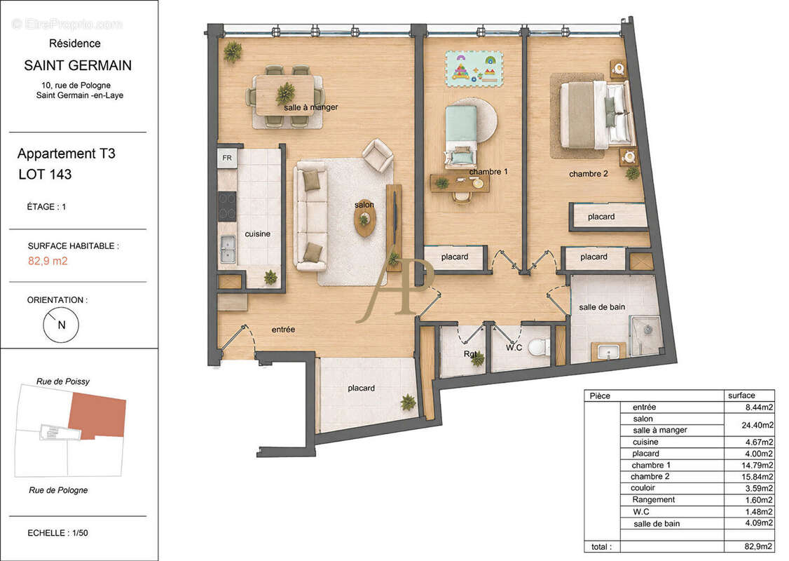 Appartement à SAINT-GERMAIN-EN-LAYE