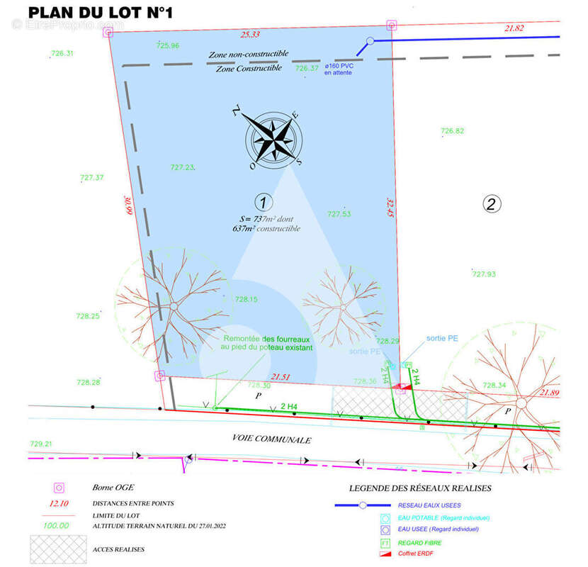 Terrain à VILLECHENEVE