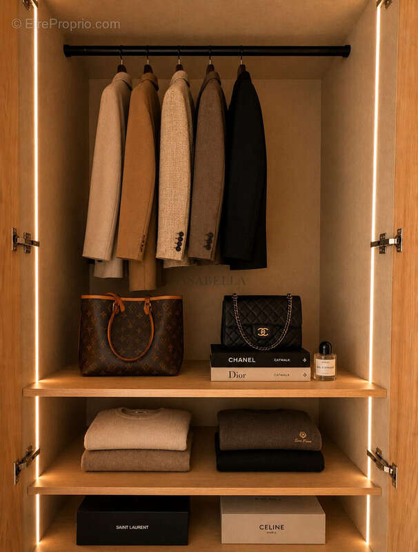 Intérieur des placards aménagés - Appartement à AJACCIO