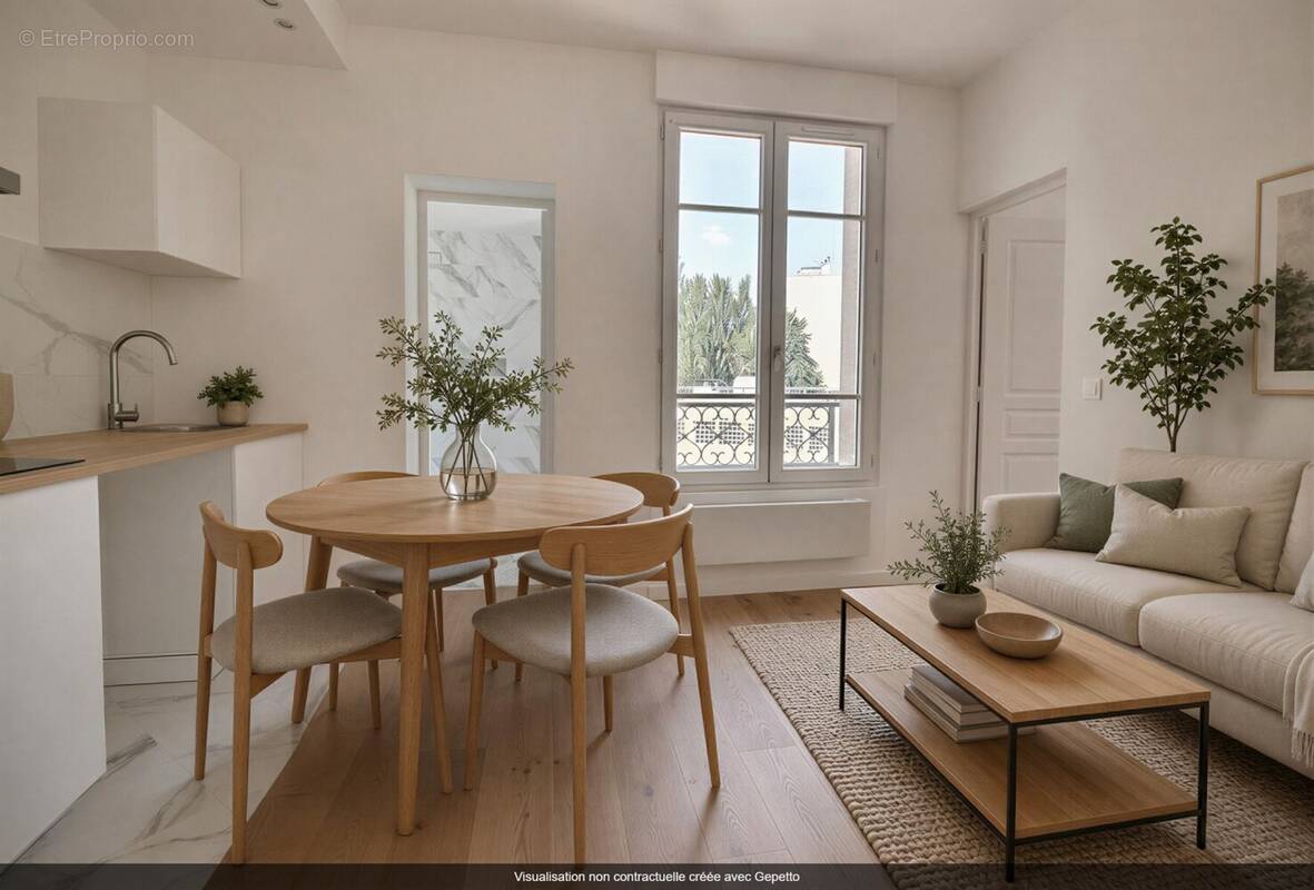 scandinave-living_dining-gepetto 31m2 - Appartement à LES LILAS