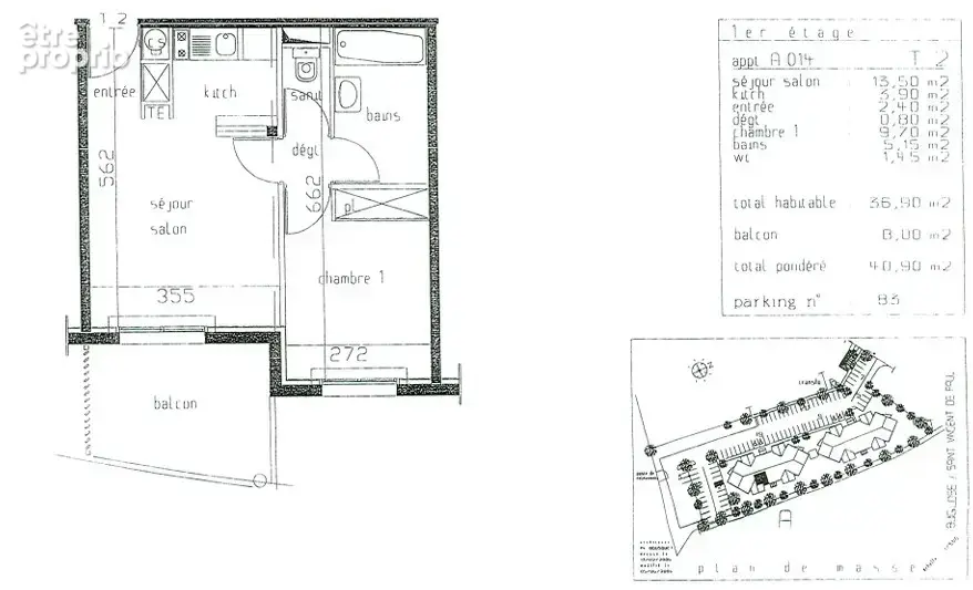 Appartement T2 - 1e étage 37 m2 - photo 6