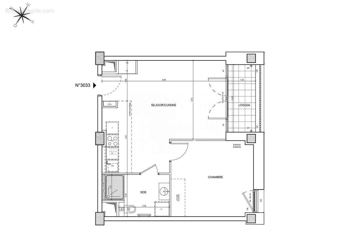 Appartement à PARIS-13E