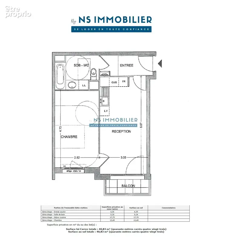Appartement F2 41m2 + Balcon + Parking - photo 13