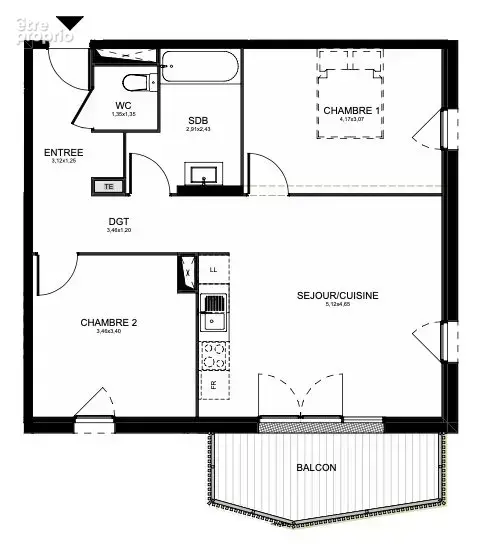 Appartement 3 pièces 65 m² à vendre à Villenave-D'ornon (33140) - photo 3