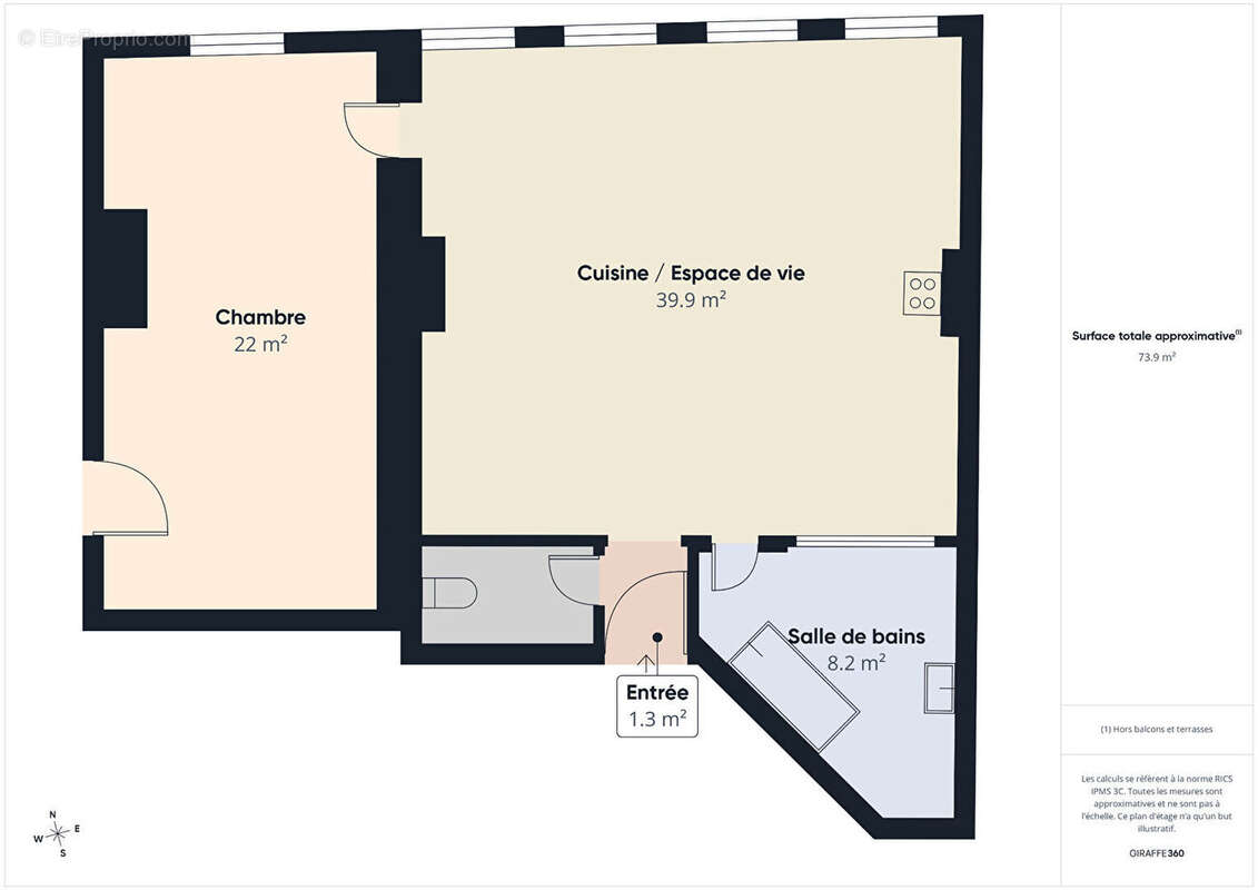 Noveant sur Moselle - Vaste 3 pièces - 1 chambre - 1 cave - 1 place de stationnement privatif - photo 15