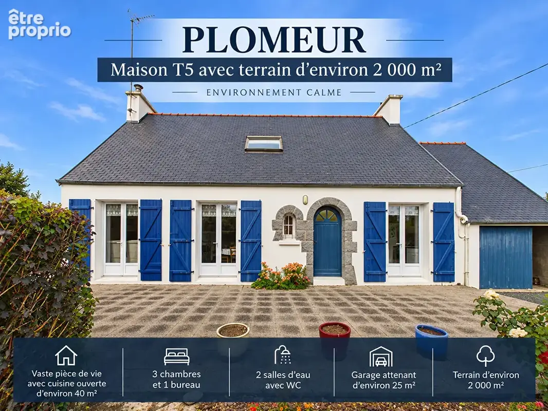 Maison Plomeur 5 pièce(s) 104,47 m2 - photo 1