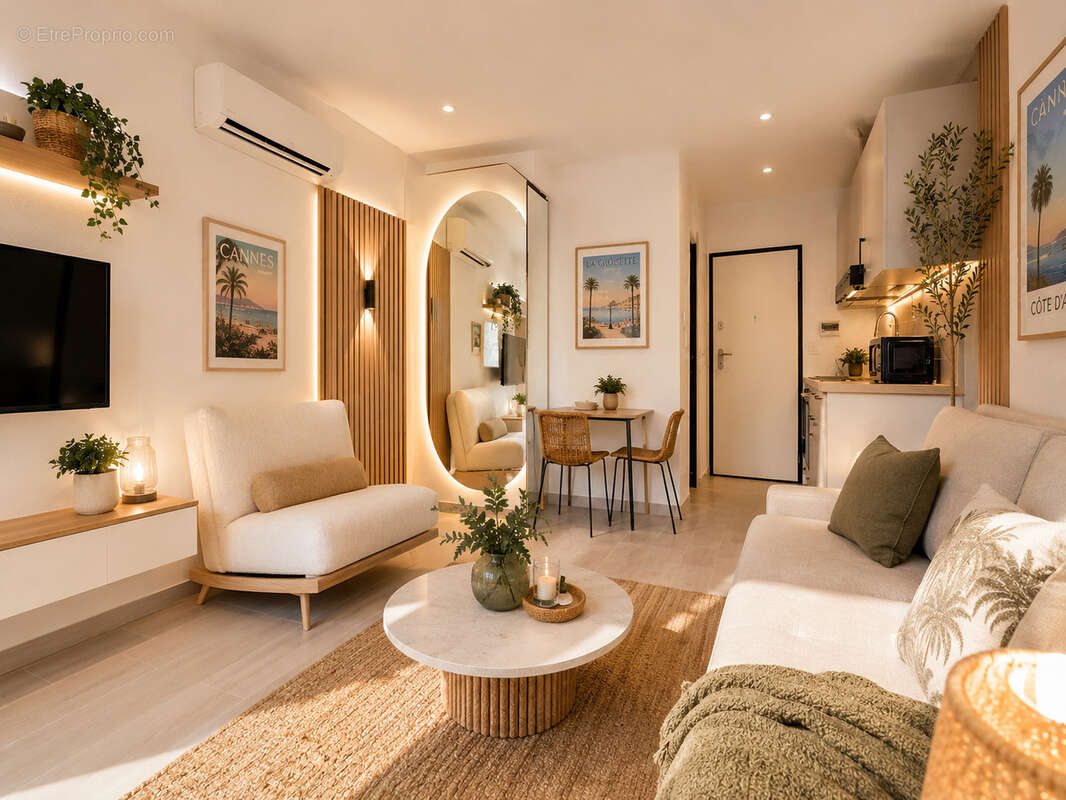Cannes banane  appartement  29 m2 terrasse parc  forte rentabilité + 10% - photo 4