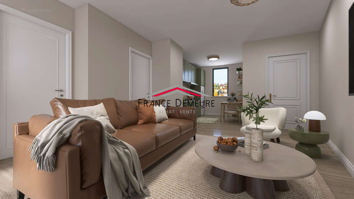 Séjour du logement - Appartement à CERGY