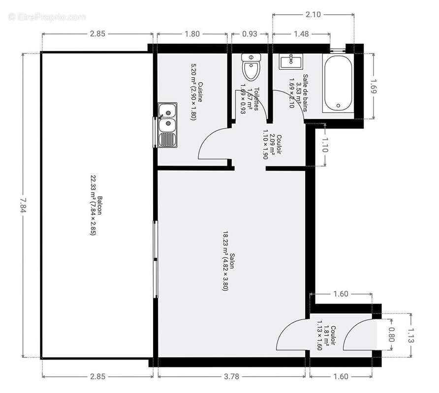 Appartement à PARIS-13E