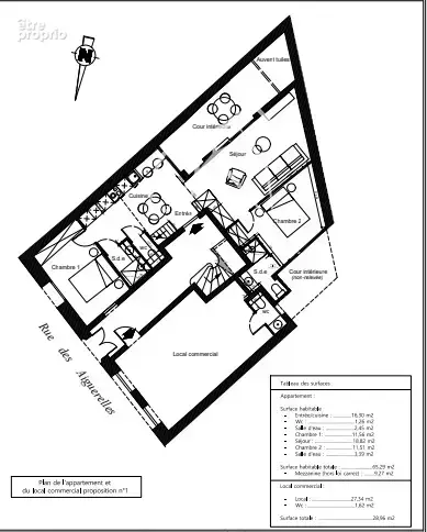 Appartement t3 en rez-de-chaussée + local commercial – 94 m² – 320 000 € - photo 6