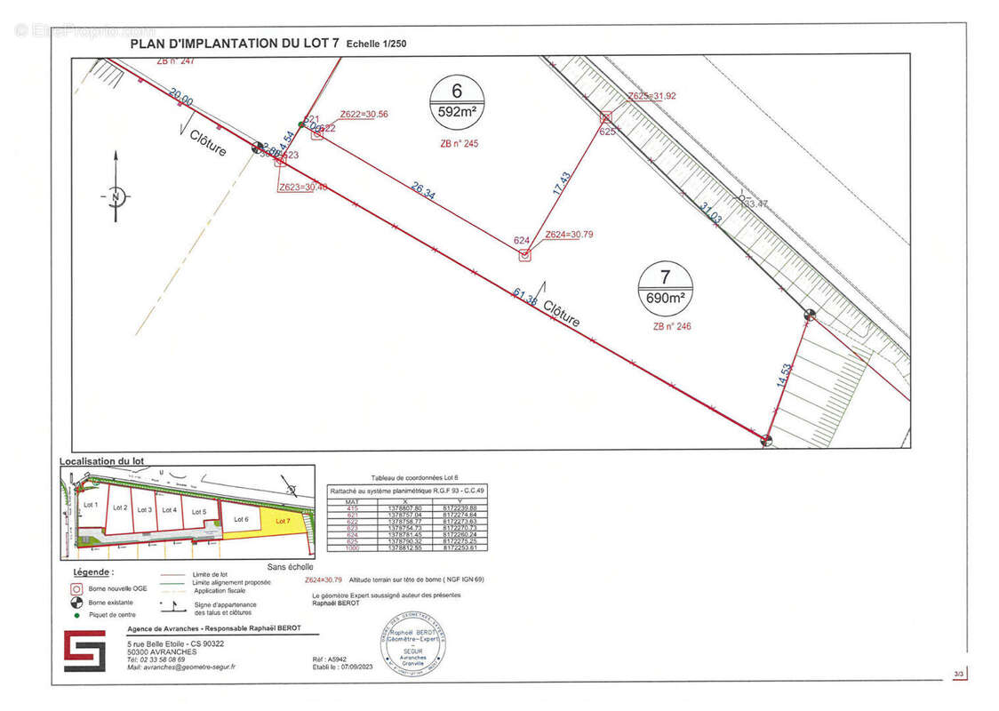 Terrain a batir de 690 m² le val saint pere - photo 3