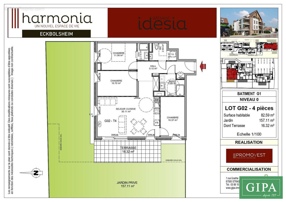 Appartement à ECKBOLSHEIM