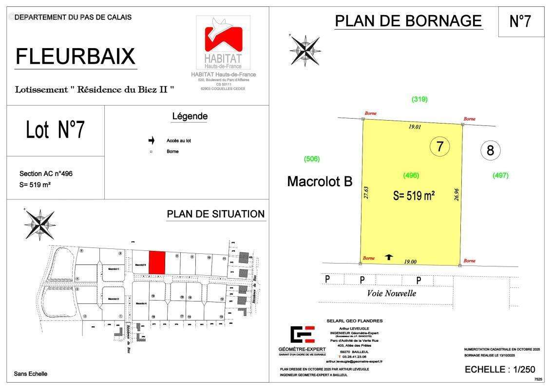 Parcelle de terrain à bâtir sur la commune de Fleurbaix - photo 2