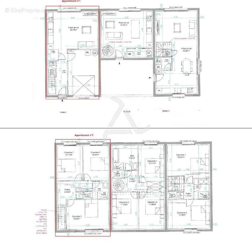 À proximité immédiate des plages et de l'aéroport de figari, maison récente avec 3 appartements - photo 25