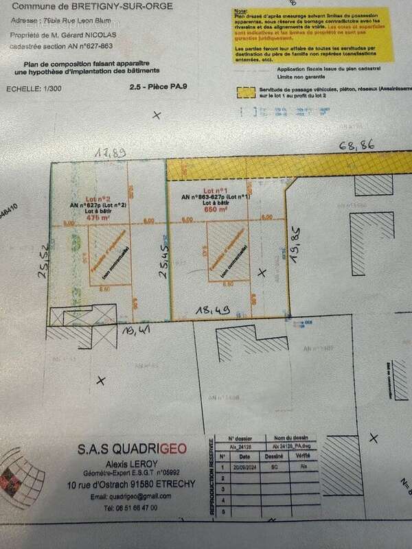 Terrain à BRETIGNY-SUR-ORGE