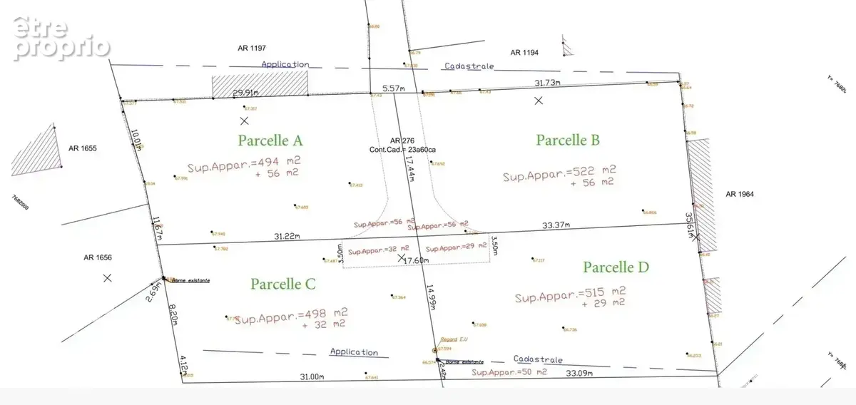 Terrain à bâtir à vendre à Saint-André – Chemin Maunier : Parcelle d’environ 550 m² à 172 900 € FAI - photo 3