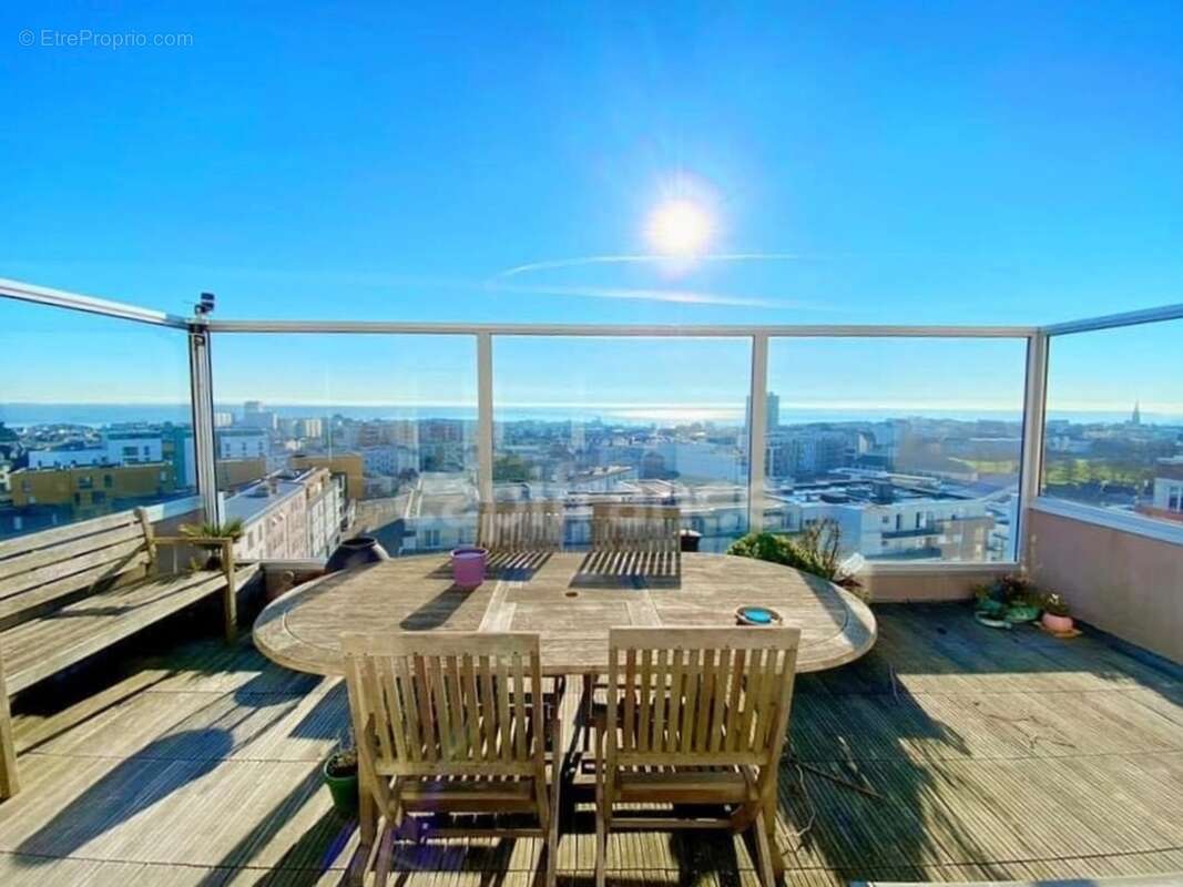 Dpt finistère (29),brest, proche centre ville, appartement 159 m2, dernier etage, terrasse, vue panoramique, vue mer, deux garag - photo 4