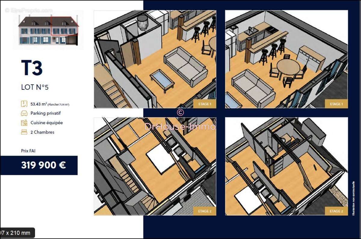 Appartement à SAINTE-ANNE-D'AURAY