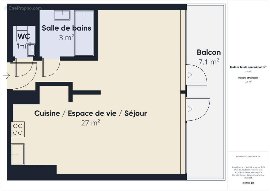 Appartement à CHAMONIX-MONT-BLANC