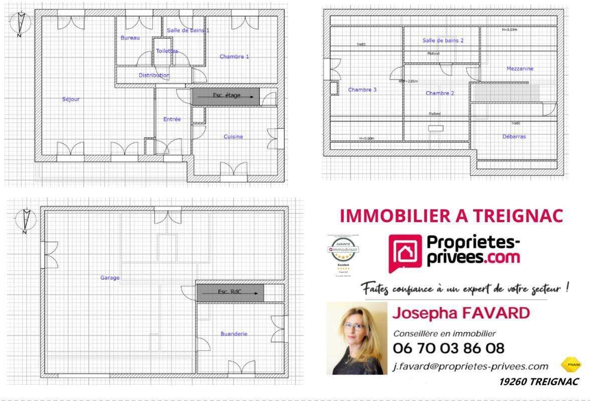 Maison  120 m²  3 chambres - garage  et  jardin plat  850 m² 19 260 TREIGNAC - photo 18