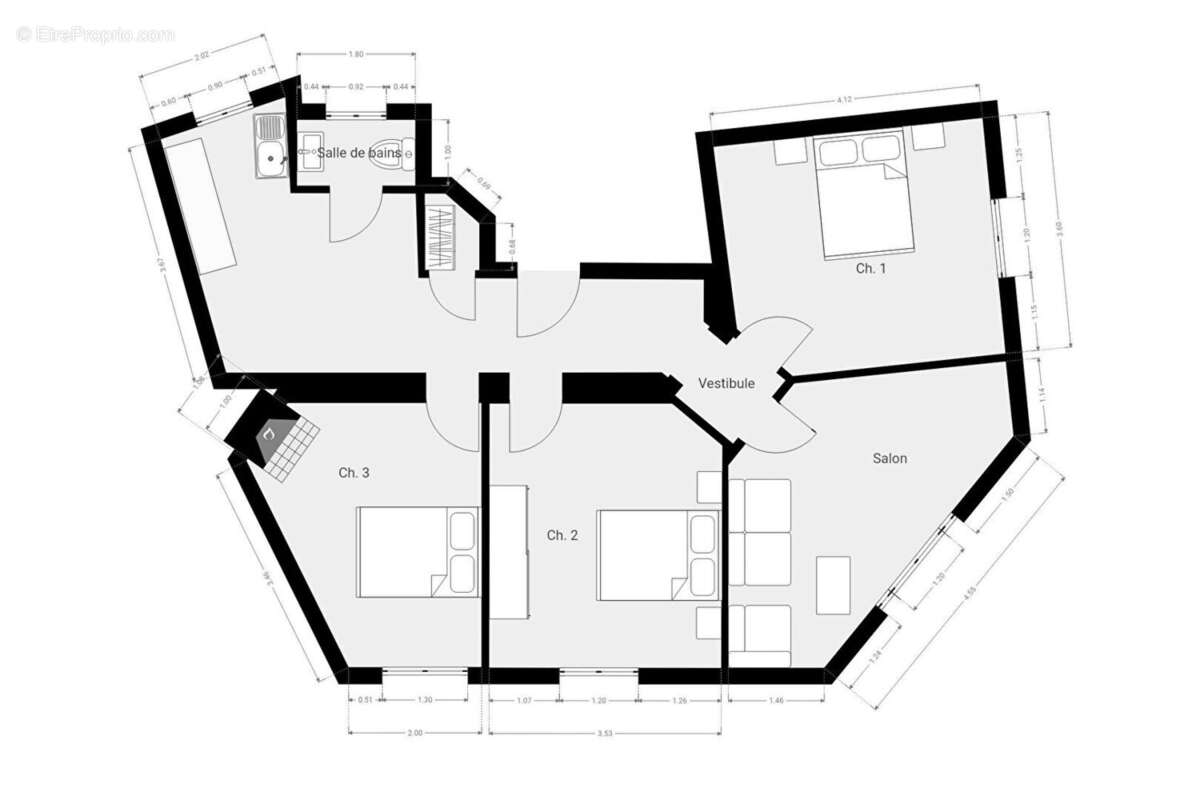 Appartement à PARIS-20E