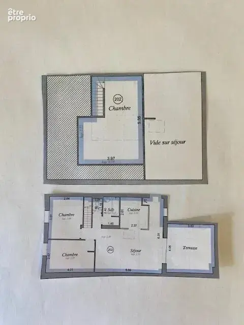 Duplex 4P de 75m2  avec terrasse sur cour de 15m2. - photo 8