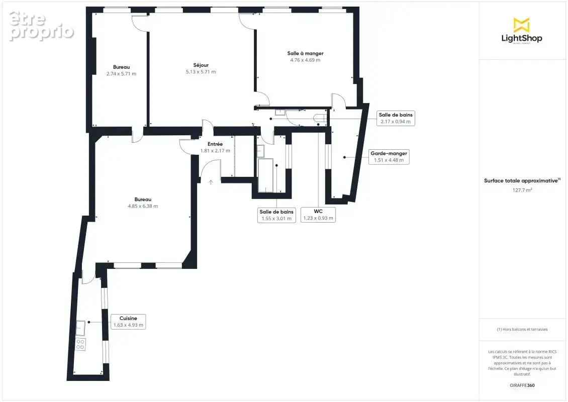 Local professionnel lumineux de 120 m² - Pouvant être transformé en appartement - Cours d'Alsace-et-Lorraine, Bordeaux - - photo 18