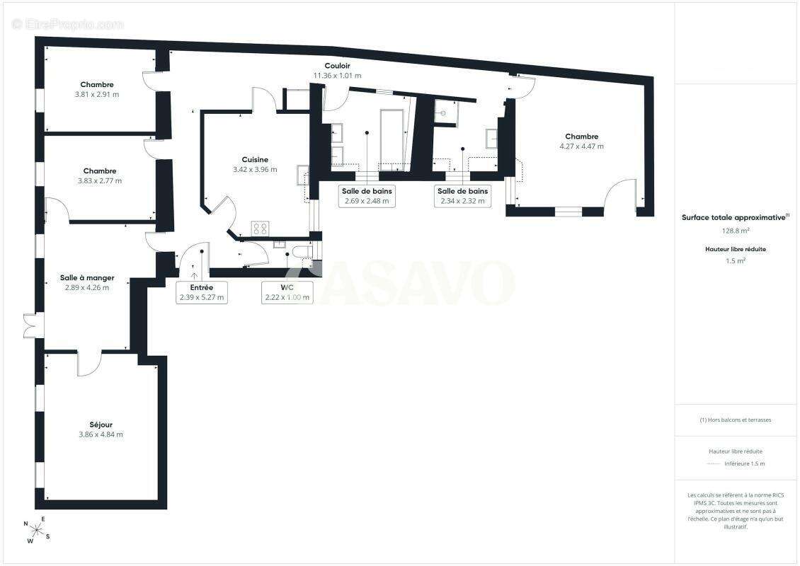 Vente Appartement 5 pièces de 125m² - 67000 Strasbourg - photo 2