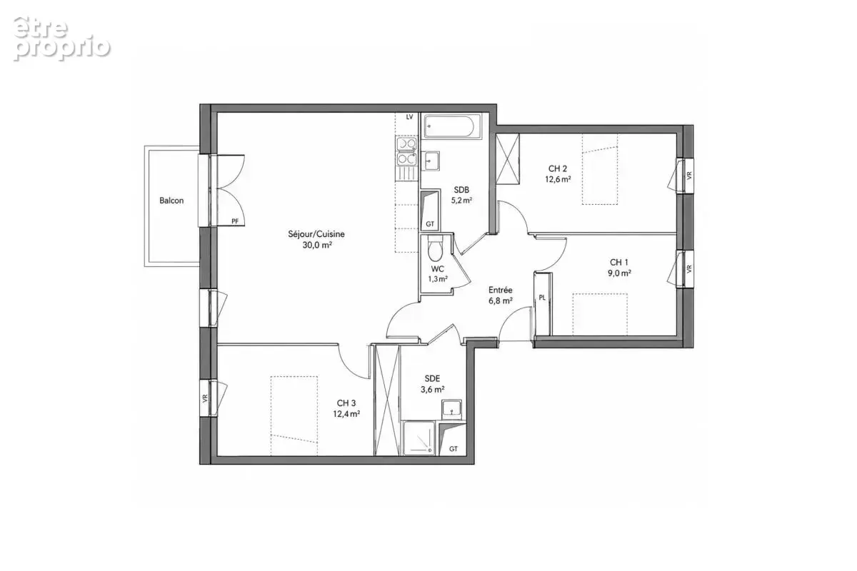 Appartement 4 pièces - balcon - parking - Euratechnologies - photo 12