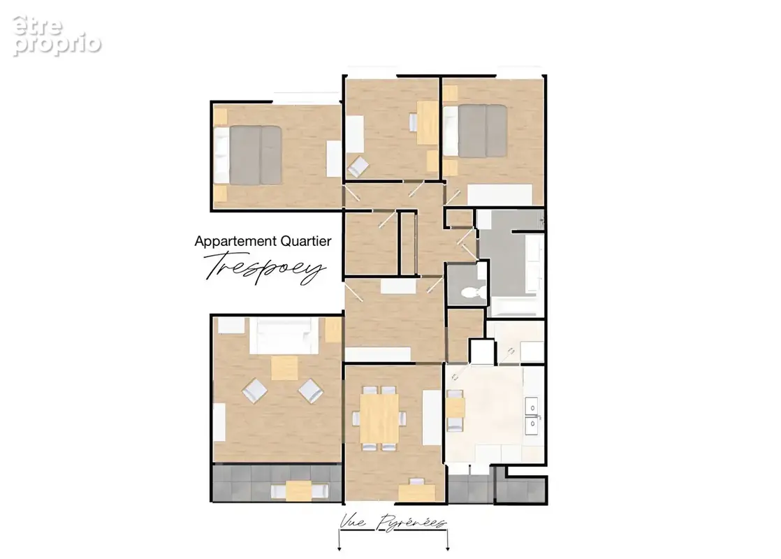 Appartement Pau 5 pièces 104 m2 - Quartier Trespoey - photo 11