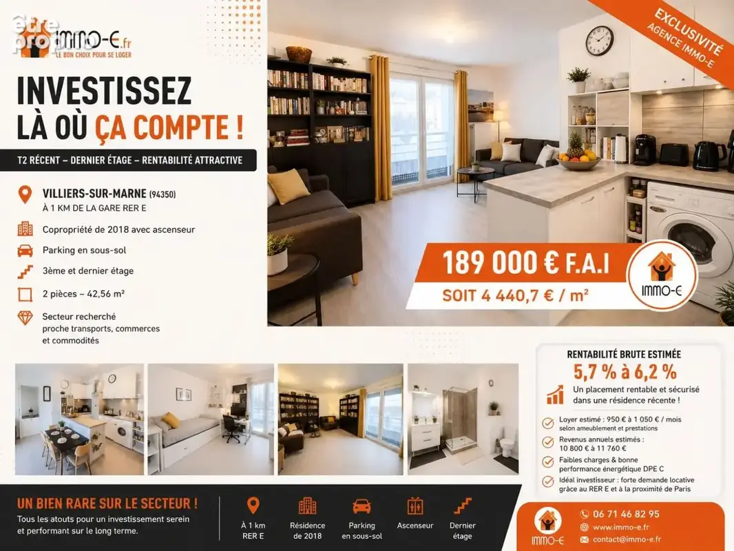 Appartement 42 m² à Villiers-Sur-Marne  - photo 5