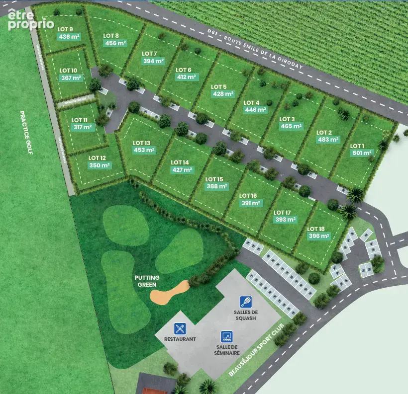 Beauséjour - parcelle à vendre de 501m2 : Jardin du Golf - photo 3