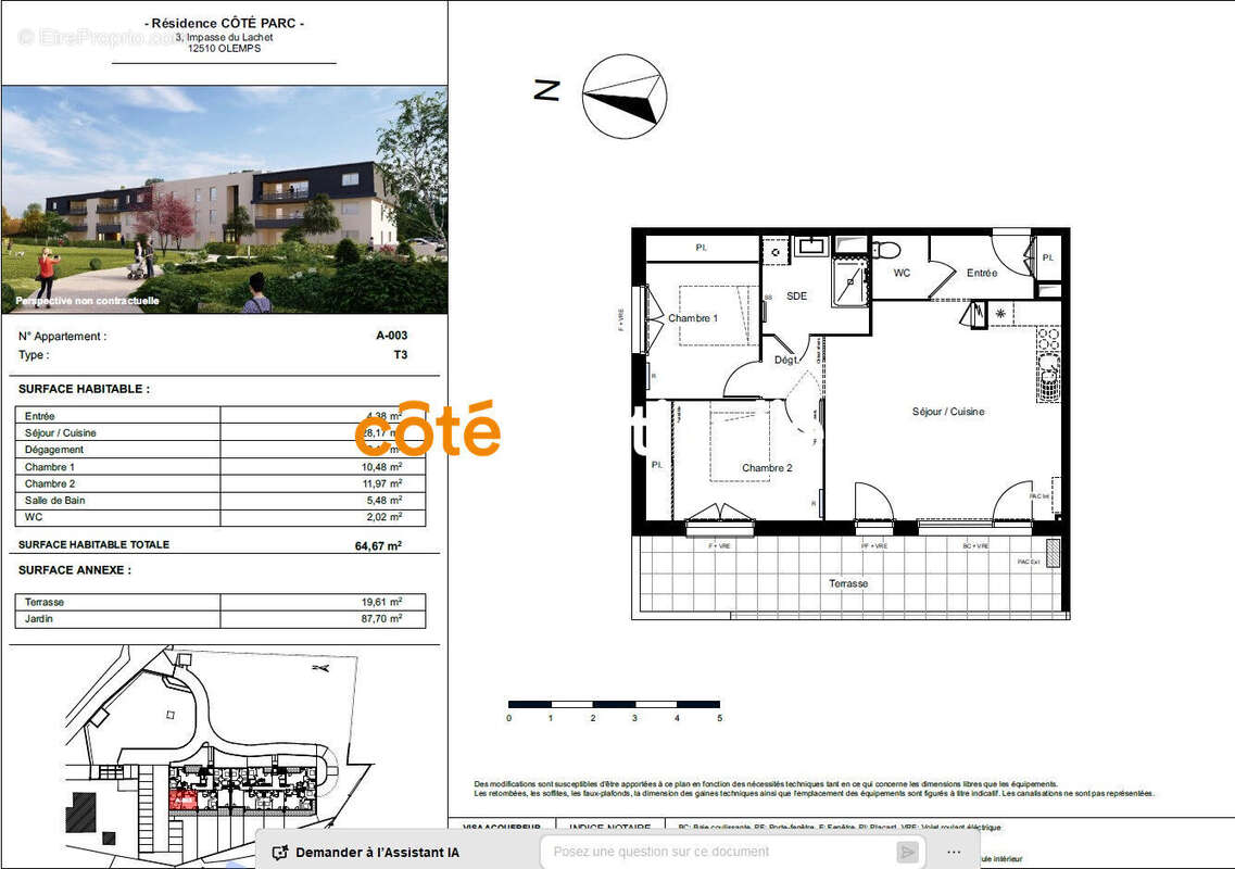 Appartement à OLEMPS