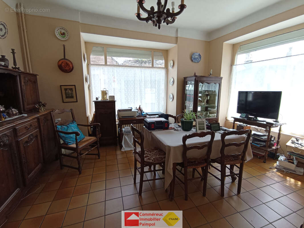 Maison 123 m2, terrain 62 m2, a vendre centre paimpol, commerces, port - photo 2