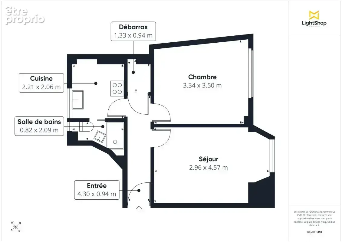 Paris 18ᵉ – 2 pièces avec ascenseur  37 m²  5ᵉ étage  calme & lumineux  cave - photo 14