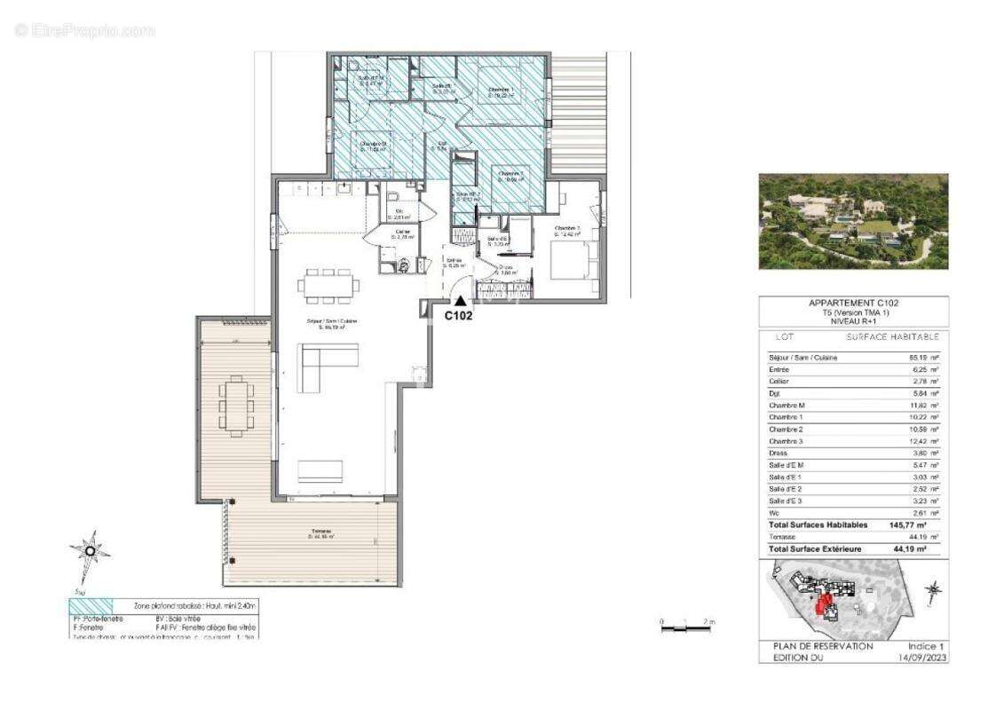 Sainte Maxime - Appt T5 de 145 m² avec terrasse de 44 m² – Résidence de standing proche des plages - photo 8