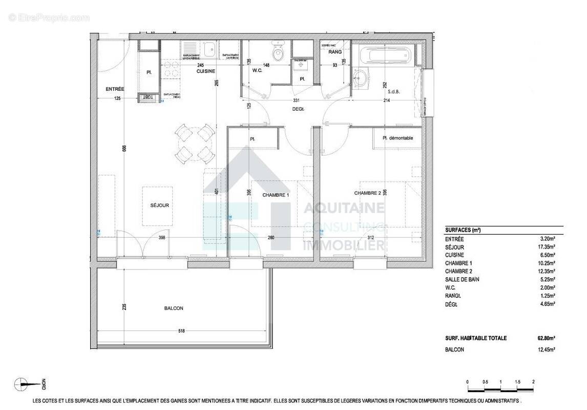 Appartement - t3 libre- 63 m2 - villenave d'ornon (33140) - photo 9