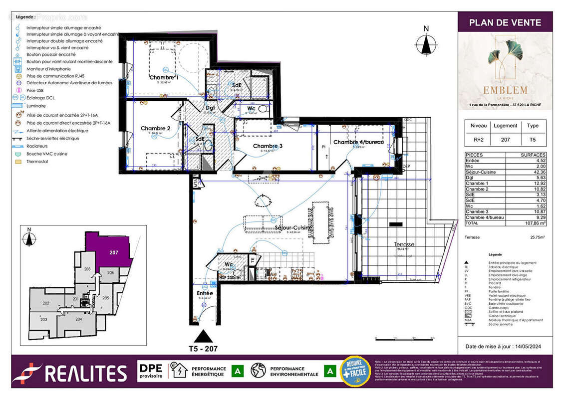 Appartement à LA RICHE
