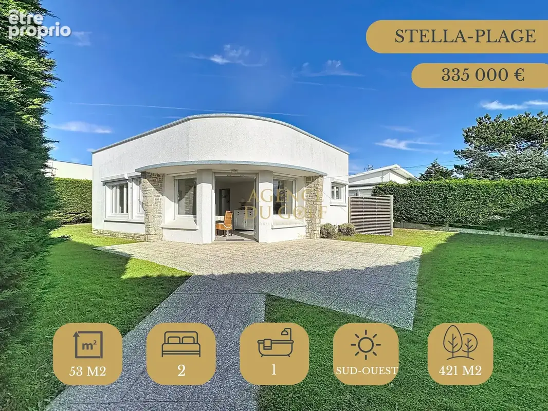 Stella-plage   en exclusivite maison au charme unique de plain-pied 3 pieces 53m2 garage - photo 1